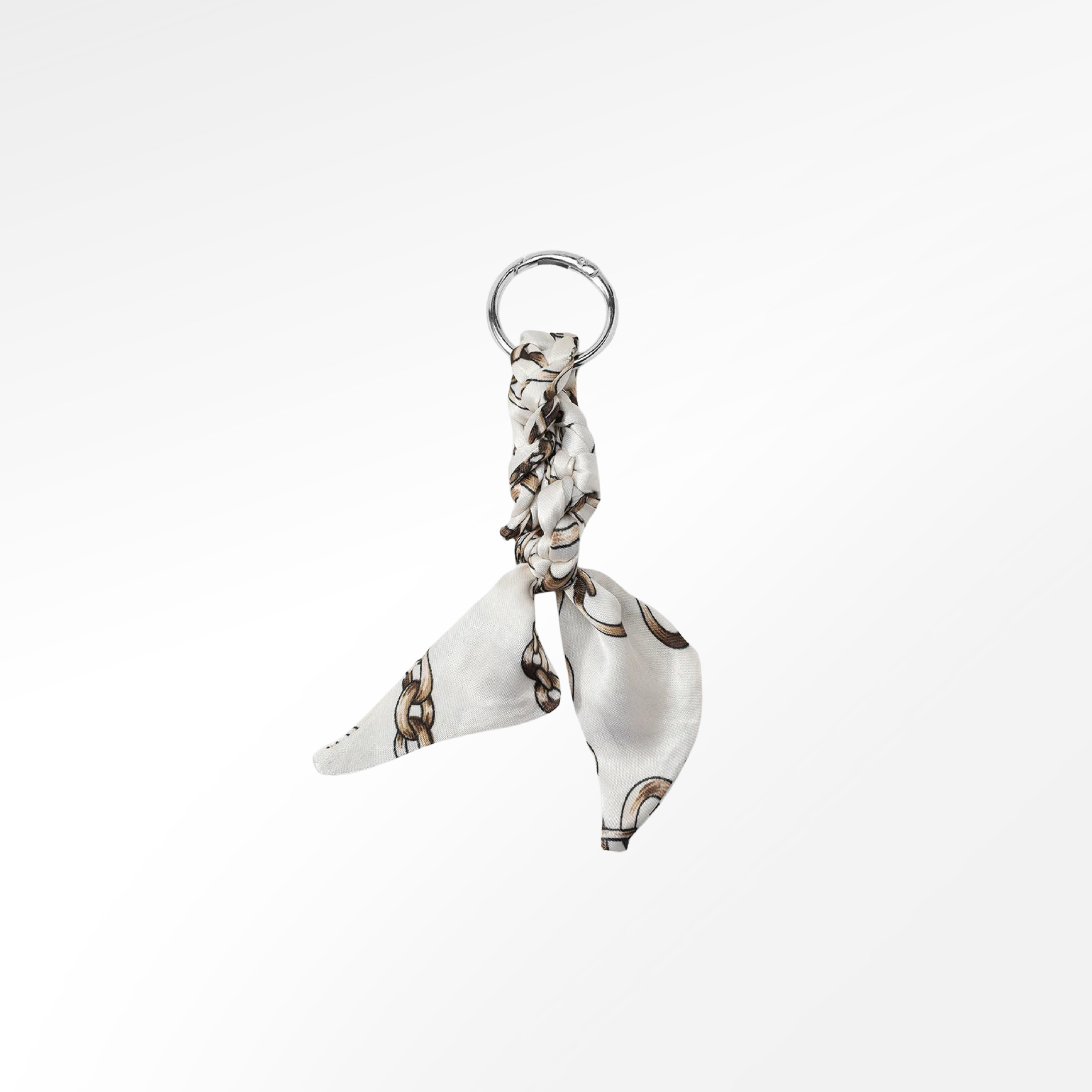Bag Charm Foulard white