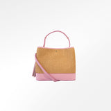 Raffiatasche Leandra rose