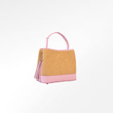 Raffiatasche Leandra rose