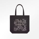 Limited grosse Baumwolltasche Ginkgo mit Reissverschluss